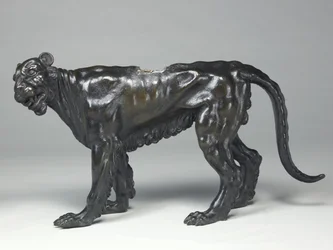 Nackte Bacchantinnen reiten auf Panthern